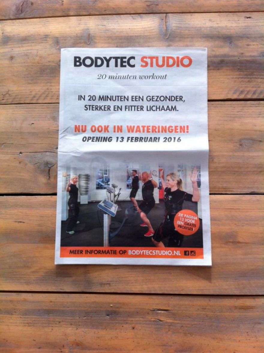 De openingskrant van de Bodytec Studio
